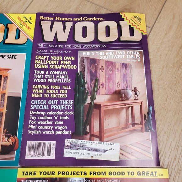 Lot of (6) WOOD MAGAZINE Better Homes and Gardens 1990s-2000s Issues - Picture 8 of 11